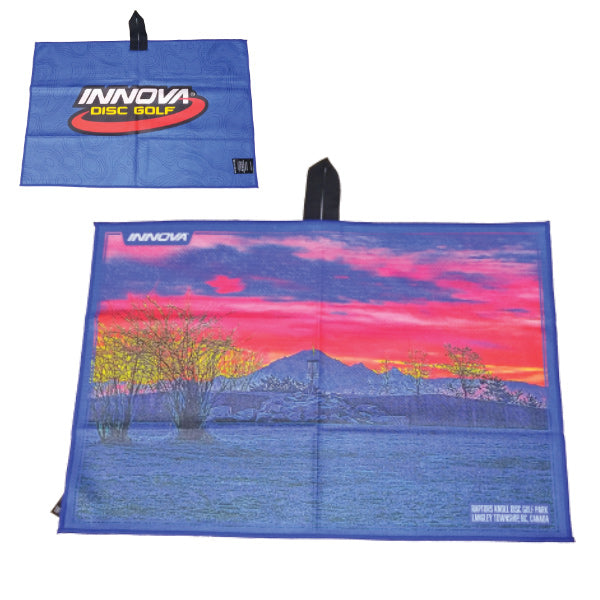 Innova Tour Course Disc Golf Towel Blue Raptors Knoll