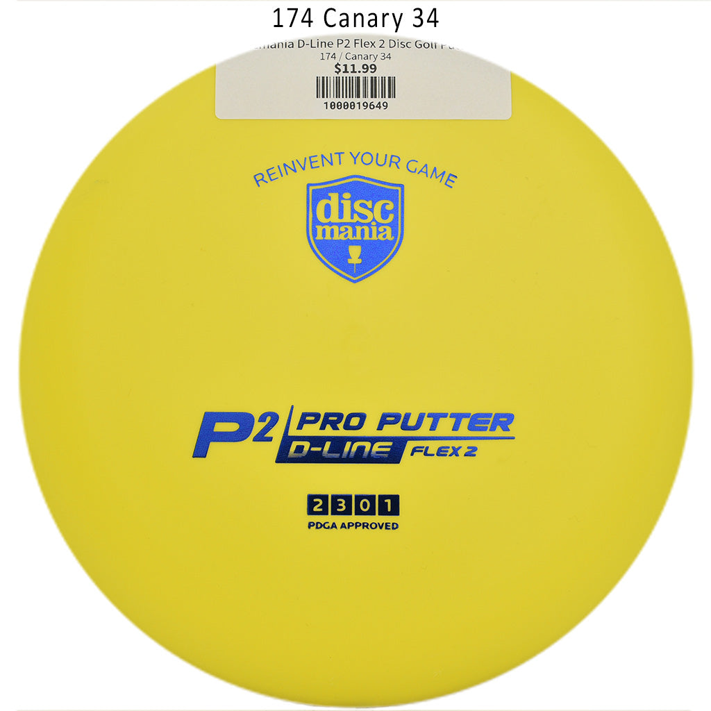 discmania-d-line-p2-flex-2-disc-golf-putter 174 Canary 34