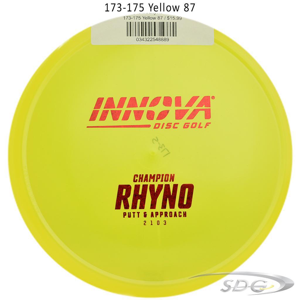 innova-champion-rhyno-disc-golf-putter 173-175 Yellow 87 