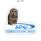 sabattus-disc-golf-cutout-sticker-disc-golf-accessories Owl-Blue 4.0"x3.1" 