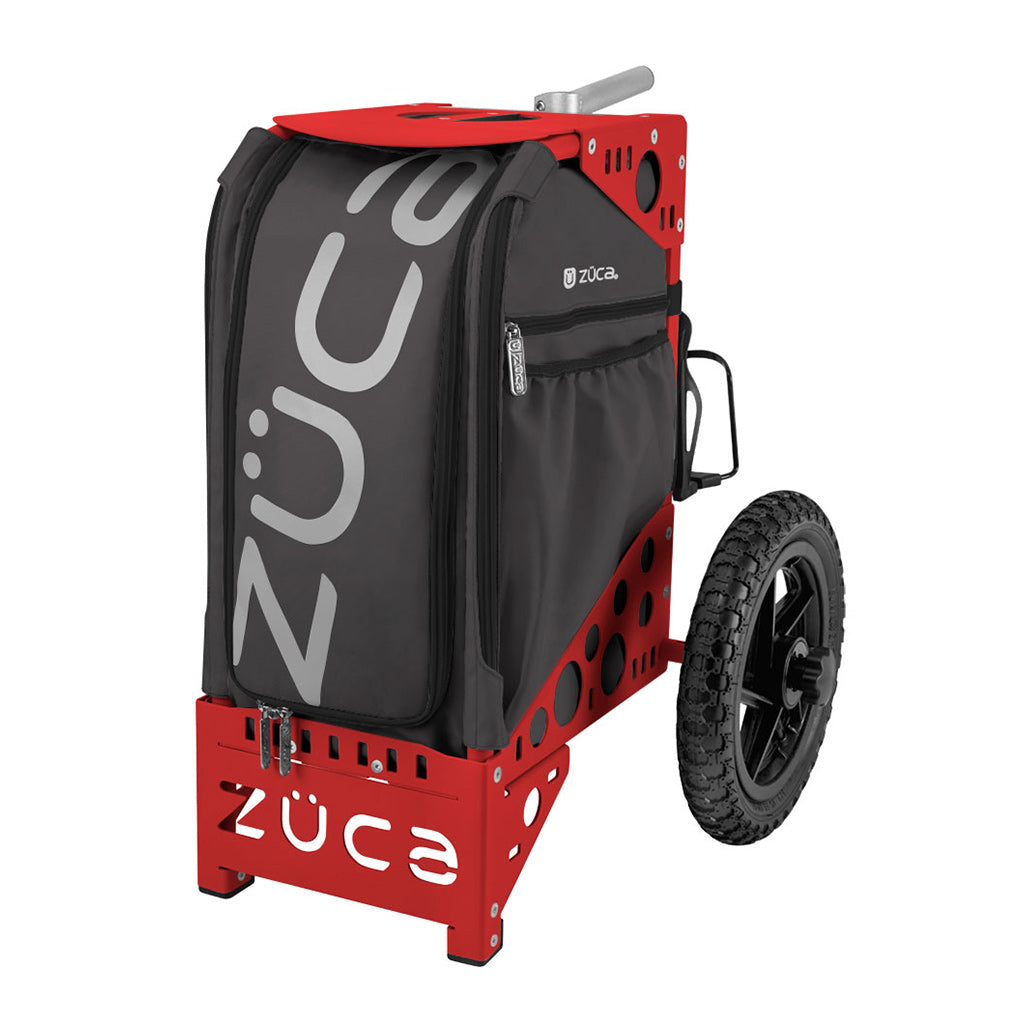 zuca-all-terrain-disc-golf-cart Gunmetal/Red 