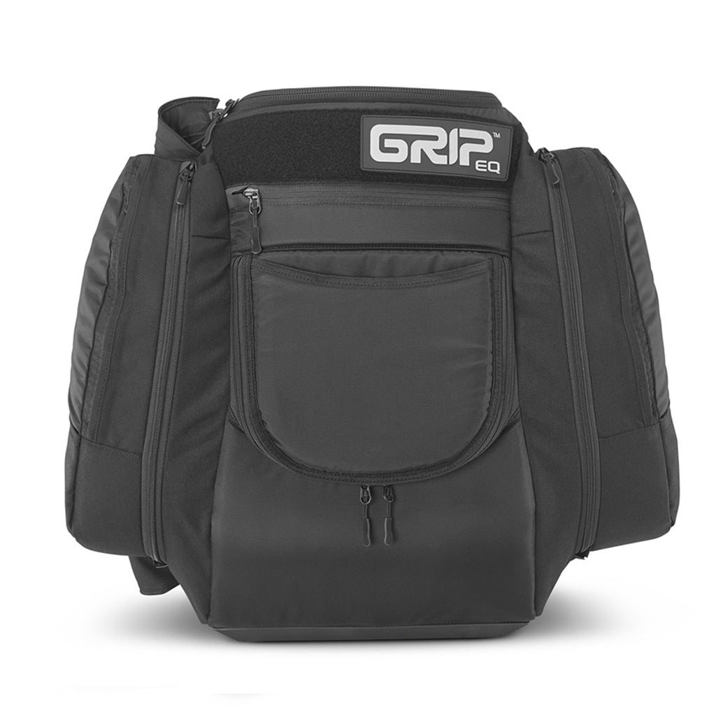 GRIPeq© AX5 Series Disc Golf Bag Coal (Black) Front View