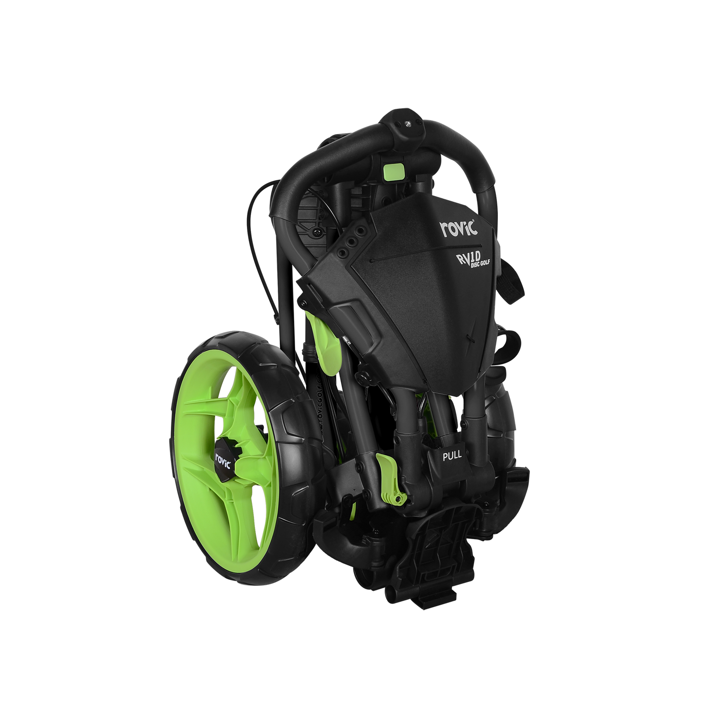 Rovic RV1D Disc Golf Cart Charcoal/Lime