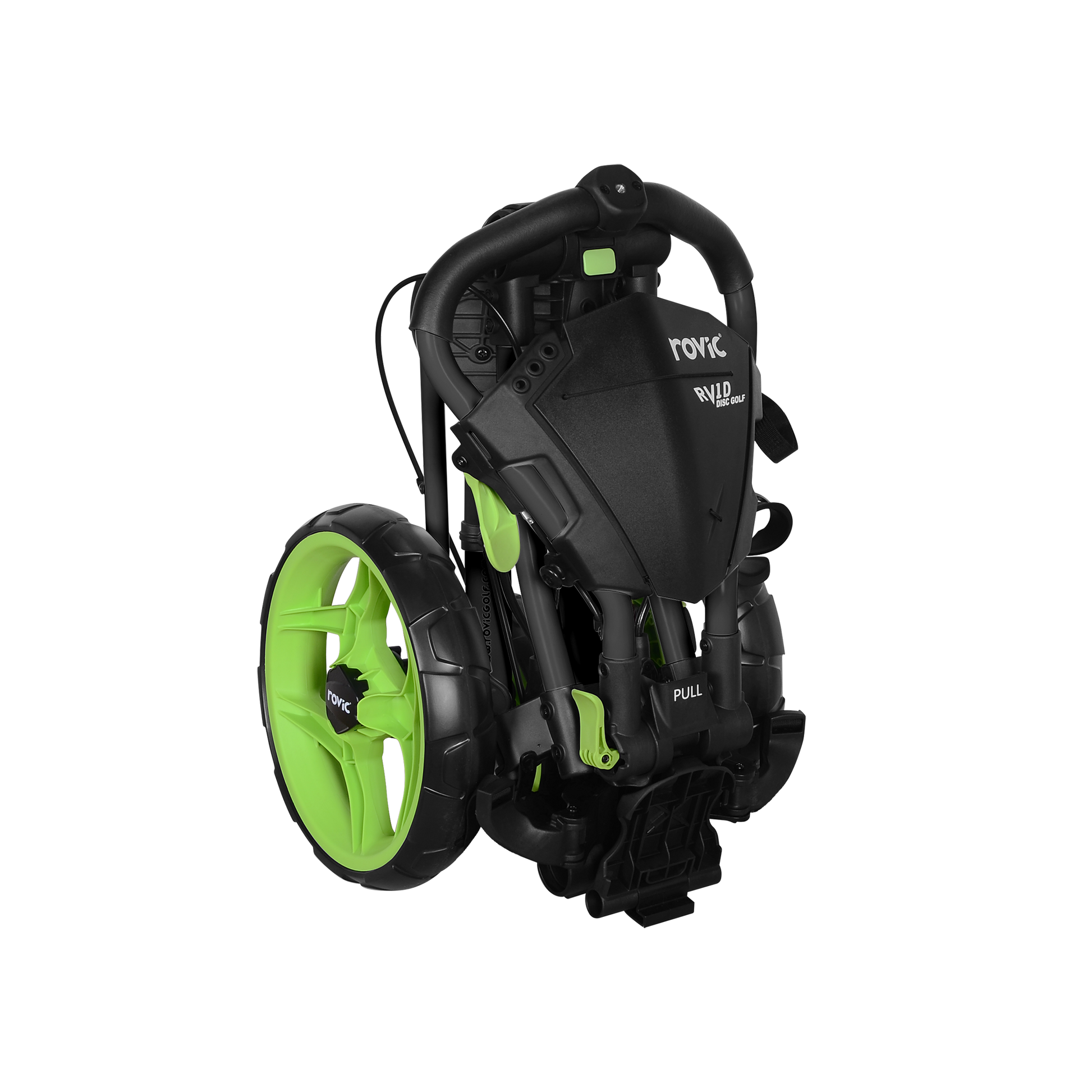 Rovic RV1D Disc Golf Cart Charcoal/Lime