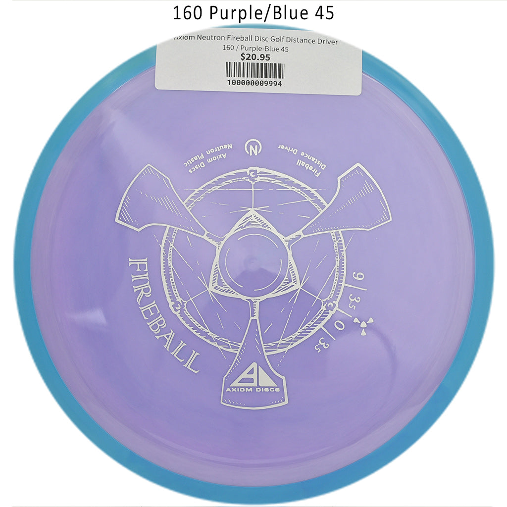 axiom-neutron-fireball-disc-golf-distance-driver 160 Purple-Blue 45 