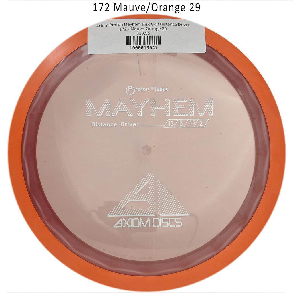 axiom-proton-mayhem-disc-golf-distance-driver 172 Mauve/Orange 29