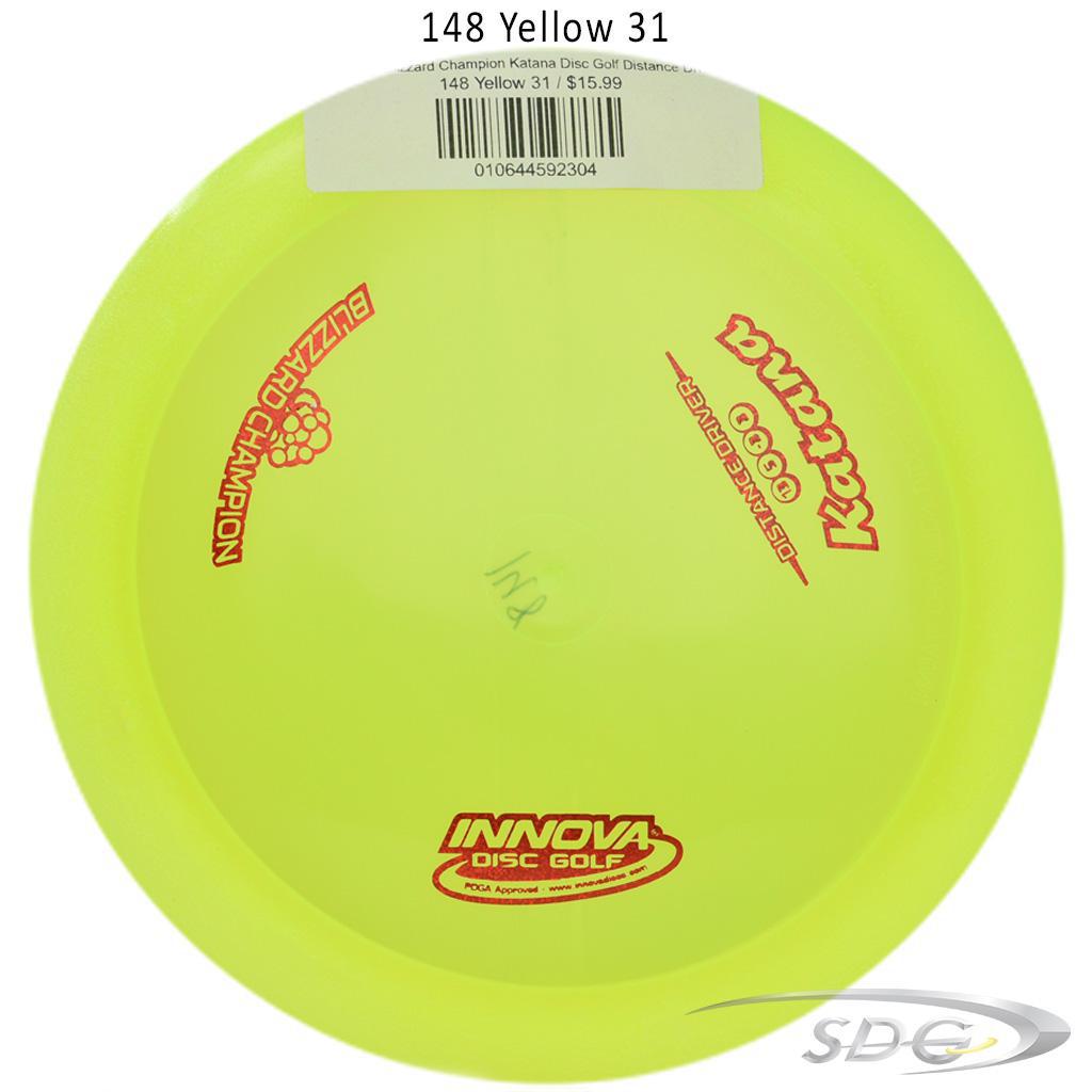 innova-blizzard-champion-katana-disc-golf-distance-driver 148 Yellow 31 