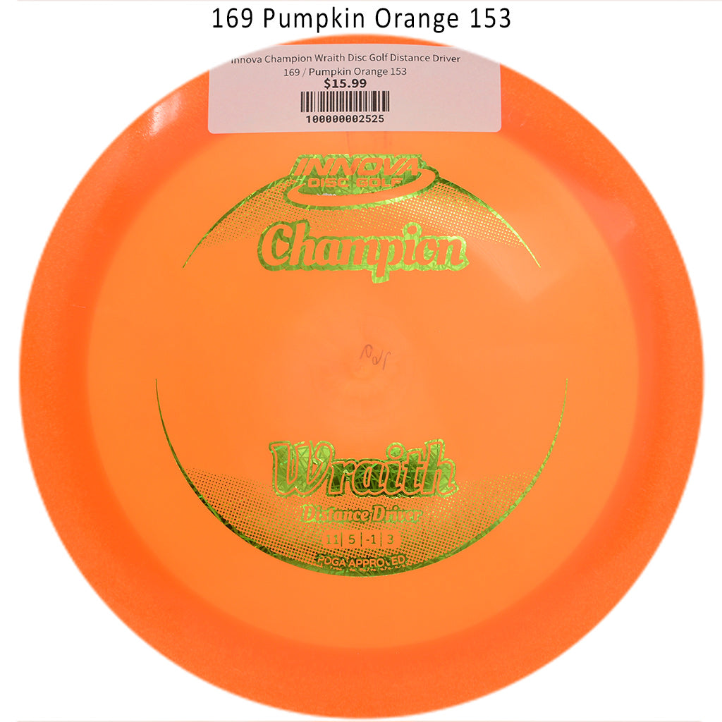 innova-champion-wraith-disc-golf-distance-driver 169 Pumpkin Orange 153