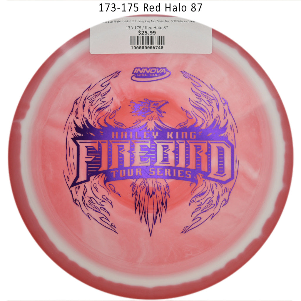 innova-star-firebird-halo-2022-hailey-king-tour-series-disc-golf-distance-driver 173-175 Red Halo 87