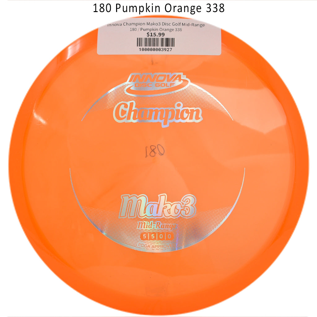 innova-champion-mako3-disc-golf-mid-range 180 Pumpkin Orange 338