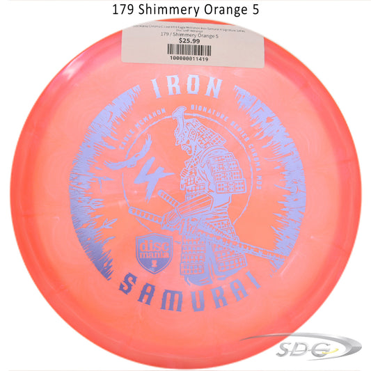 discmania-chroma-c-line-md3-eagle-mcmahon-iron-samurai-4-signature-series-disc-golf-midrange 179 Shimmery Orange 5