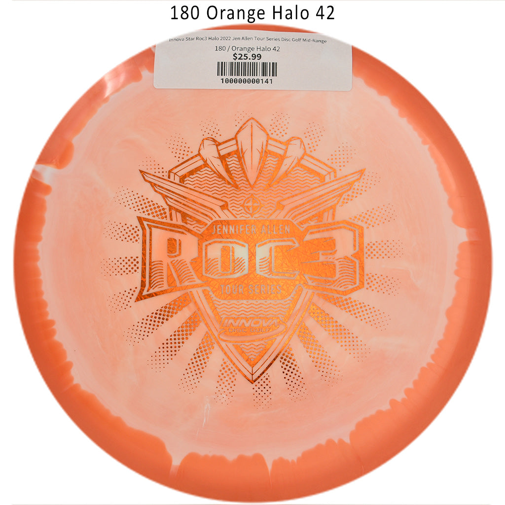 innova-star-roc3-halo-2022-jen-allen-tour-series-disc-golf-mid-range 180 Orange Halo 42