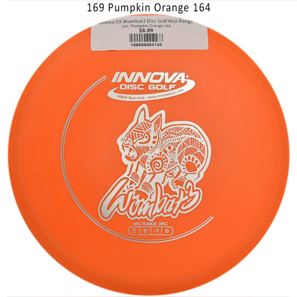 innova-dx-wombat3-disc-golf-mid-range 169 Pumpkin Orange 164