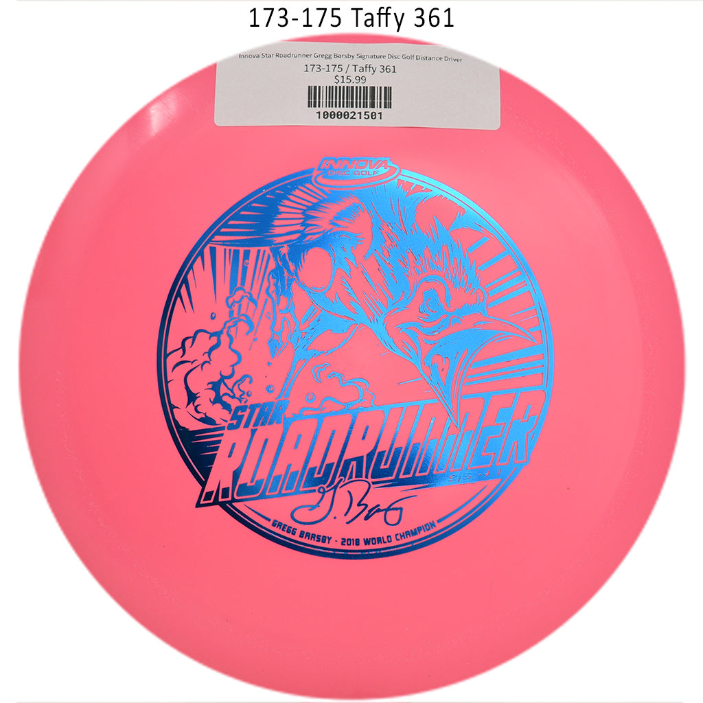 innova-star-roadrunner-gregg-barsby-signature-disc-golf-distance-driver 173-175 Taffy 361