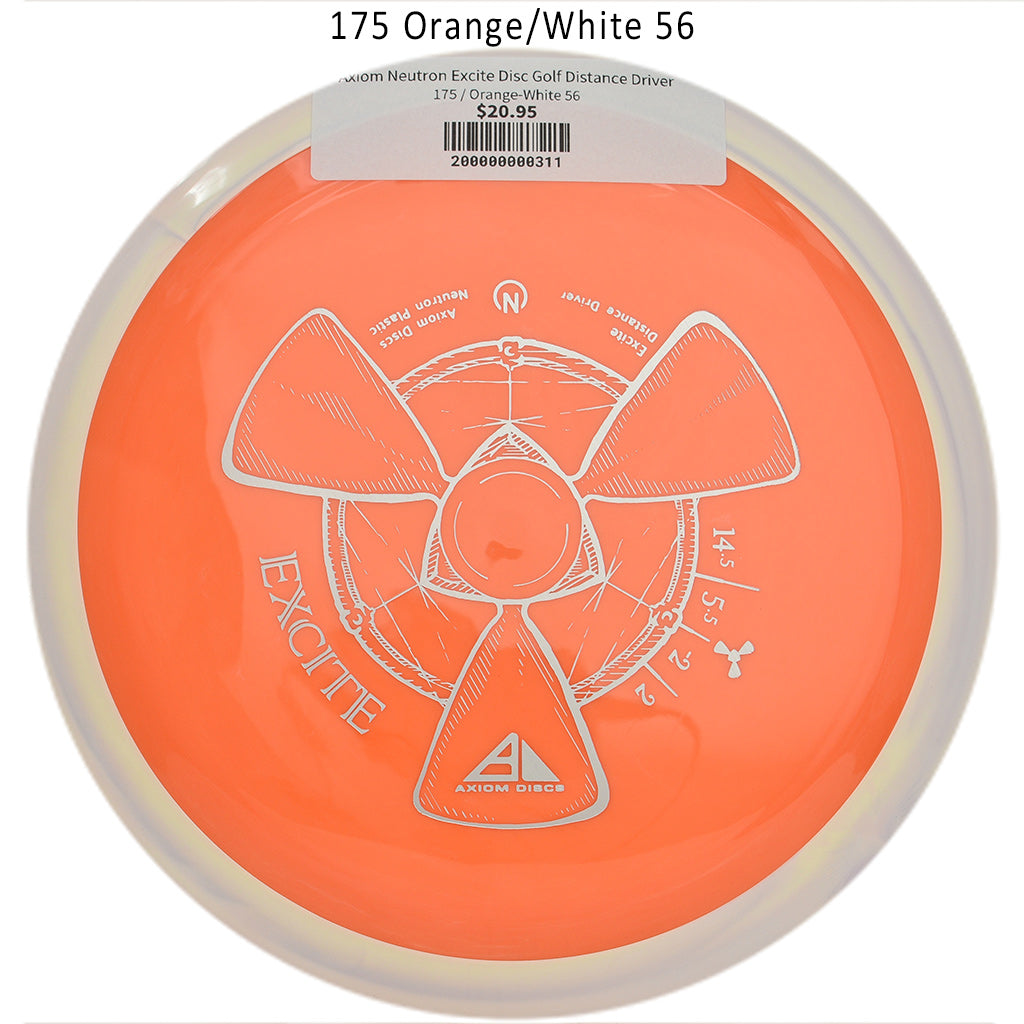 axiom-neutron-excite-disc-golf-distance-driver 175 Orange-White 56