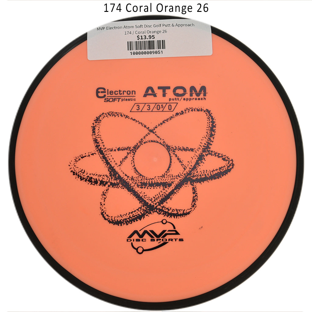 mvp-electron-atom-soft-disc-golf-putt-approach 174 Coral Orange 26