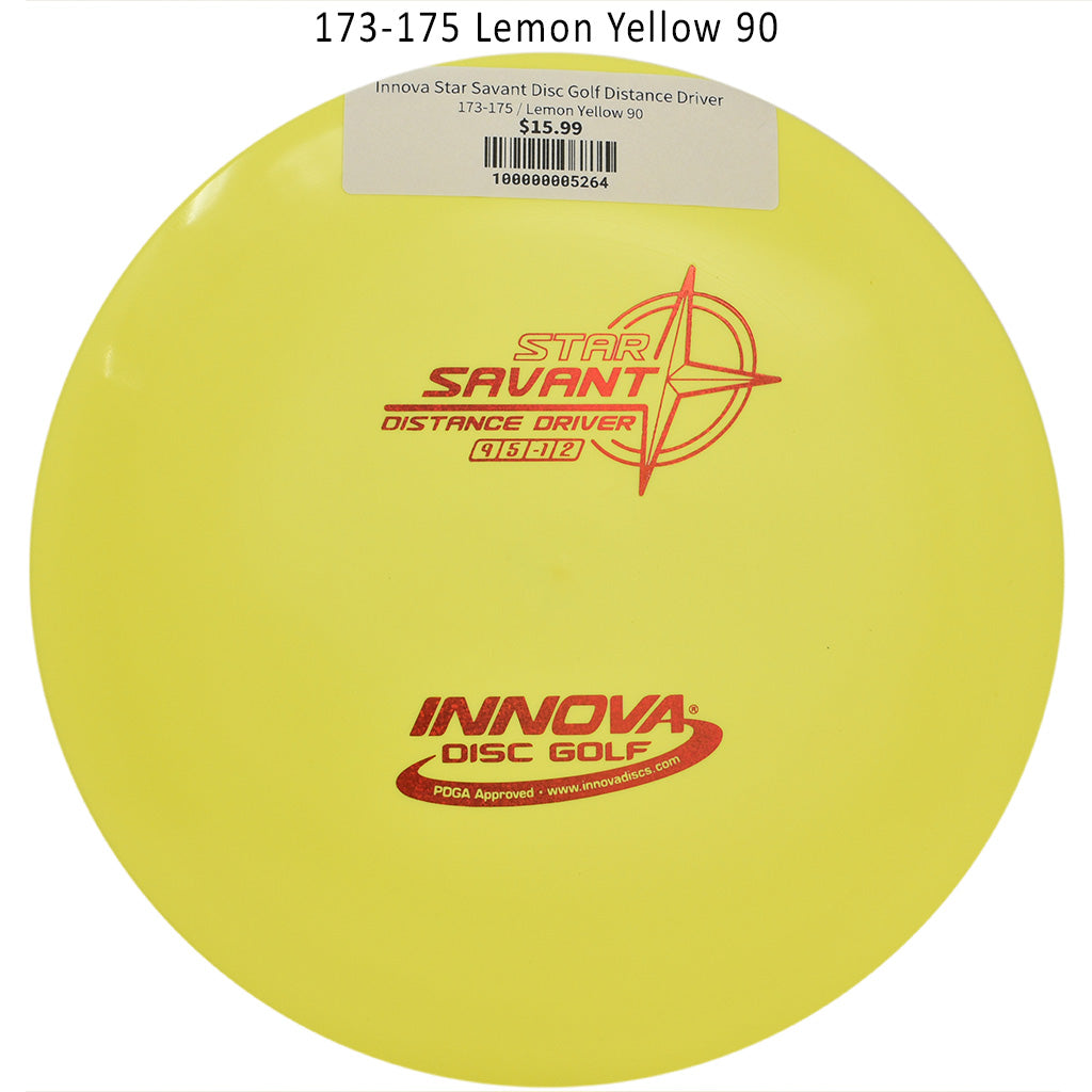 innova-star-savant-disc-golf-distance-driver 173-175 Lemon Yellow 90