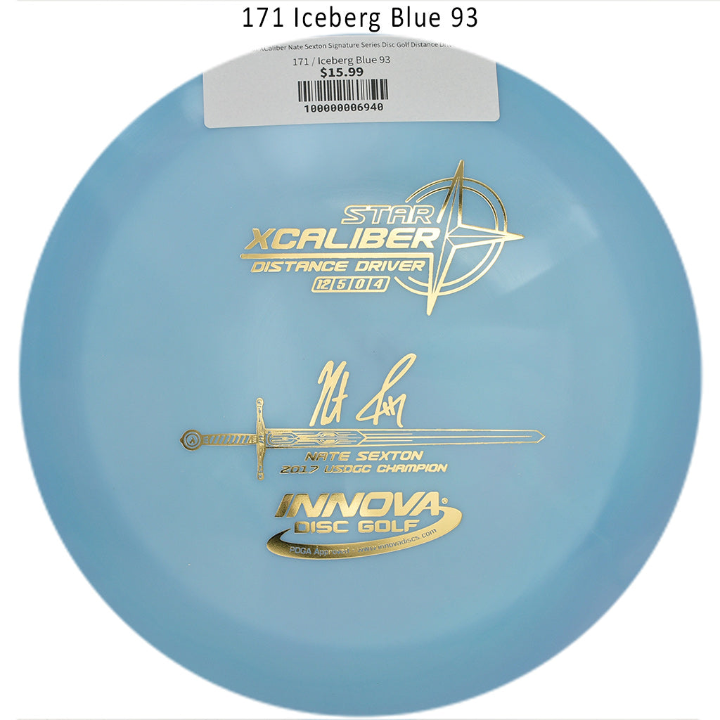 innova-star-xcaliber-nate-sexton-signature-series-disc-golf-distance-driver 171 Iceberg Blue 93