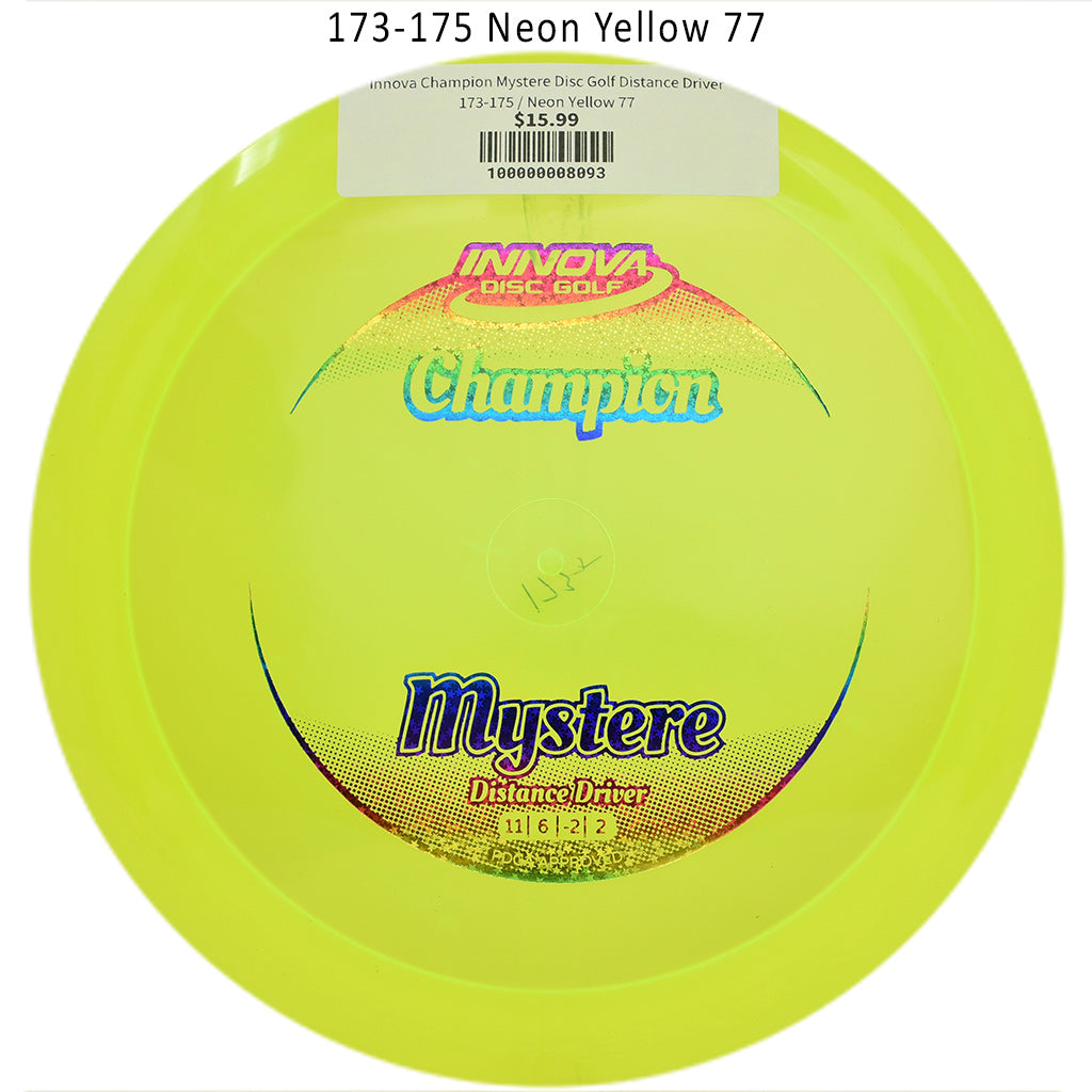 innova-champion-mystere-disc-golf-distance-driver 173-175 Neon Yellow 77