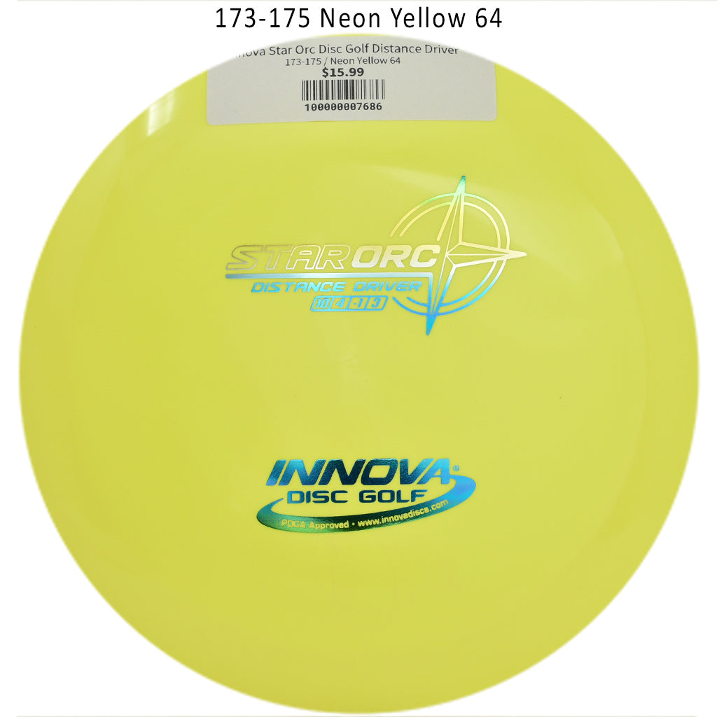 innova-star-orc-disc-golf-distance-driver 173-175 Neon Yellow 64