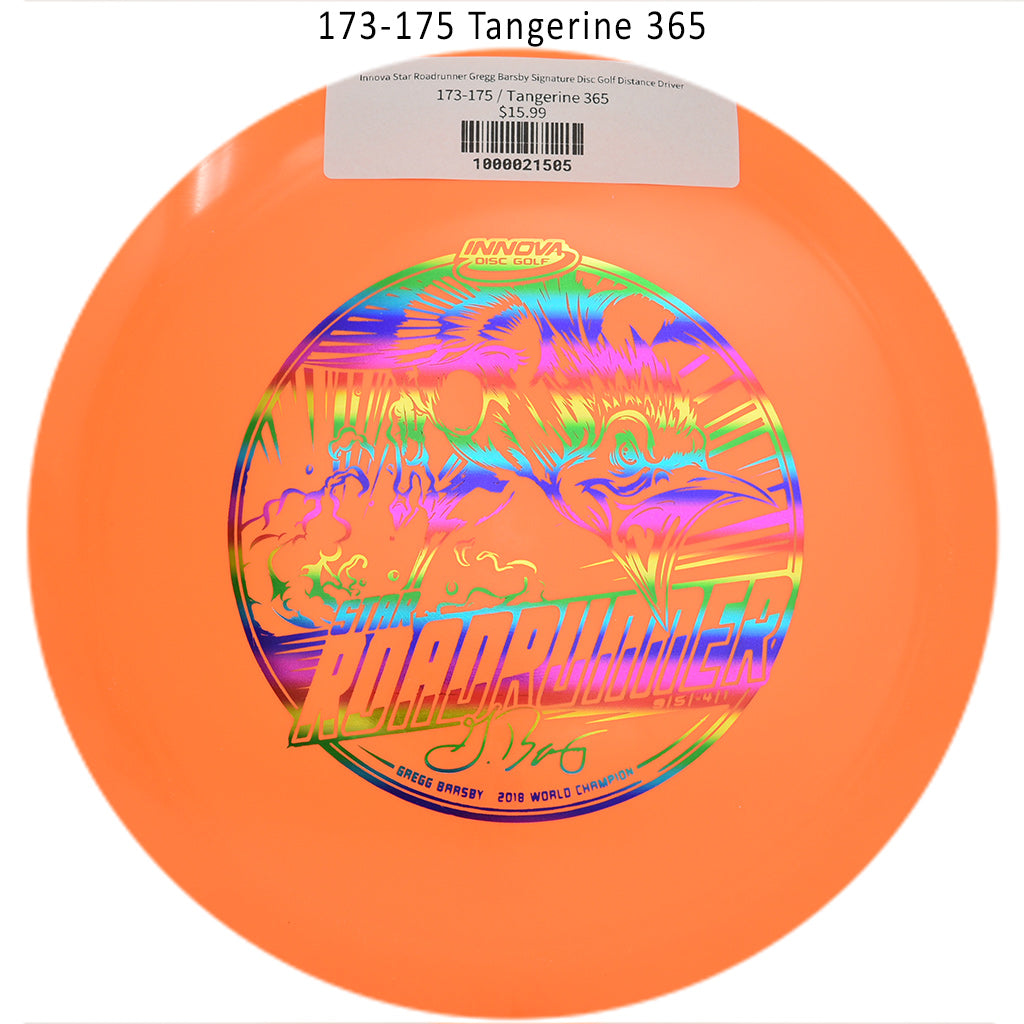 innova-star-roadrunner-gregg-barsby-signature-disc-golf-distance-driver 173-175 Tangerine 365