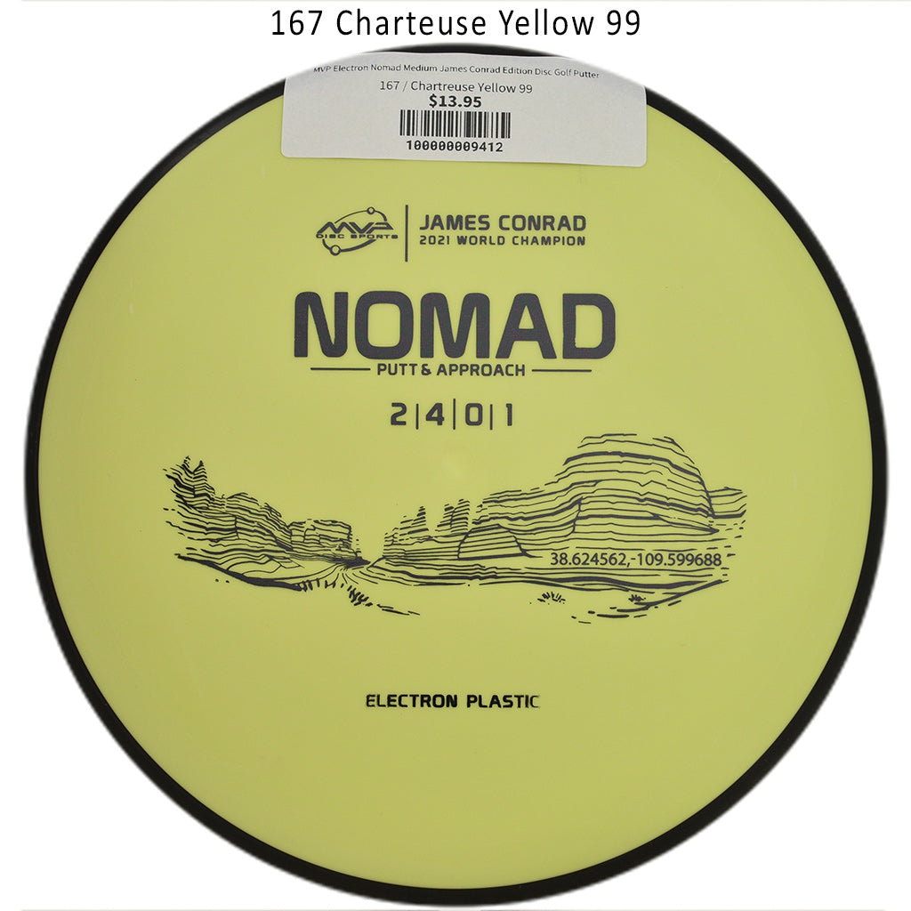 mvp-electron-nomad-medium-james-conrad-edition-disc-golf-putter 167 Chartreuse Yellow 99