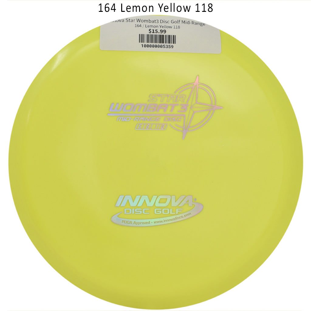 innova-star-wombat3-disc-golf-mid-range 164 Lemon Yellow 118 