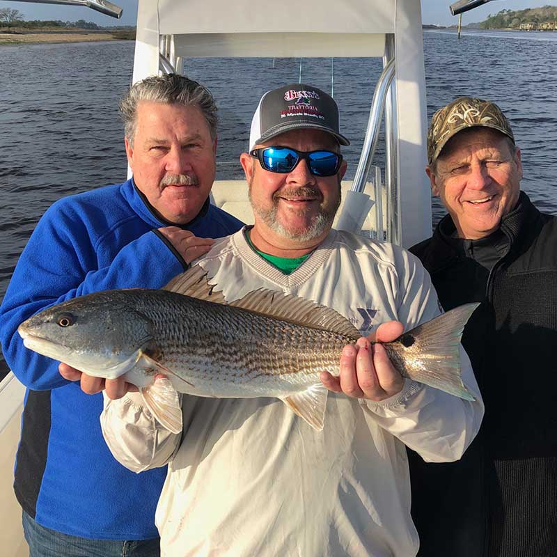 A nice redfish caught this week with Captain Smiley