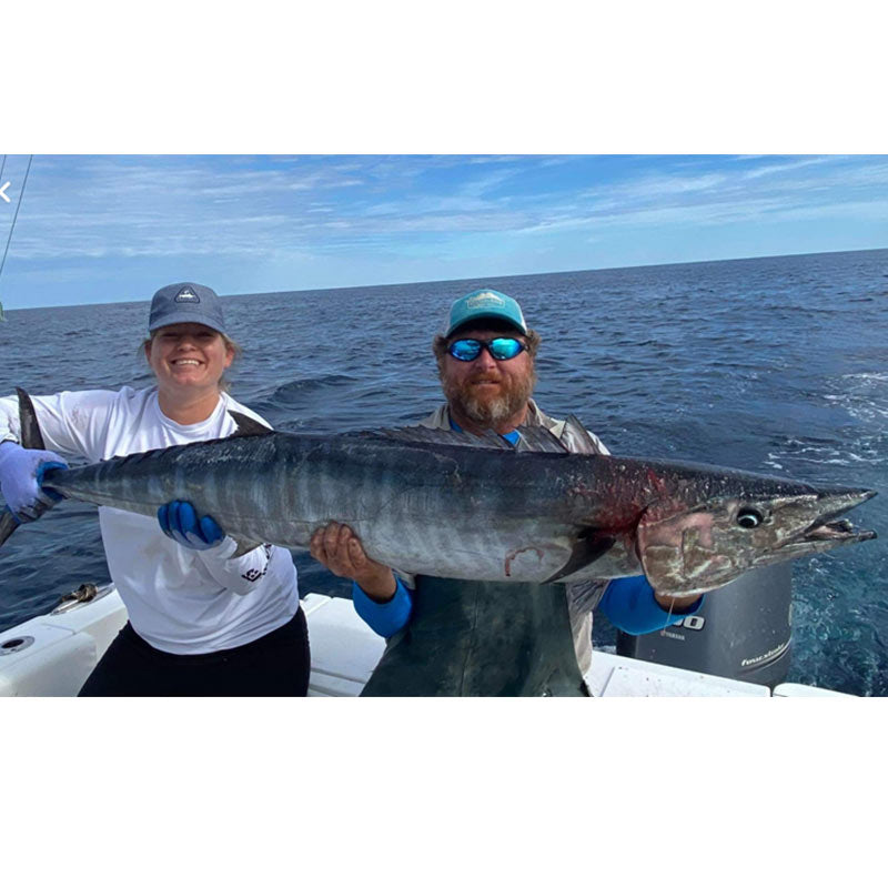 Kelly and Captain J. Baisch with a nice wahoo caught this week