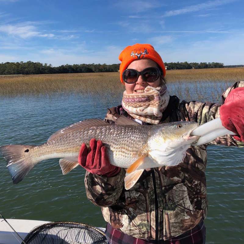 A nice redfish caught this week with Coach 