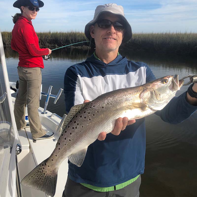 A gator trout caught on the north end of the South Carolina Grand Strand