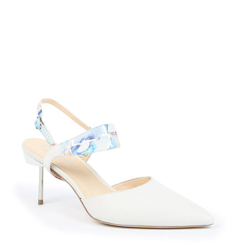 Customizable White Stiletto + Marble Elsie Strap | Alterre Make A Shoe - Sustainable Shoes & Ethical Footwear
