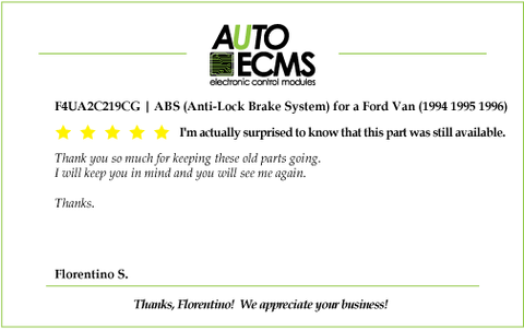 F4UA2C219CG | ABS (Anti-Lock Brake System) for a Ford Van (1994 1995 1996)