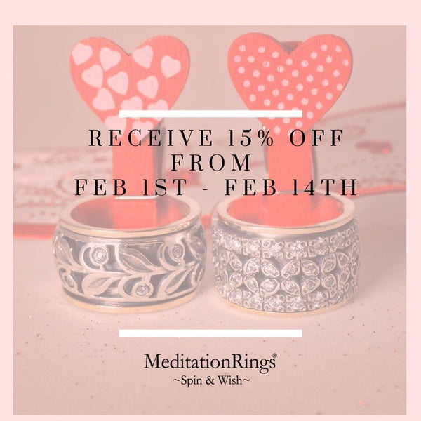 MeditationRings - save 15% on all in-stock MeditationRings from February 1st to 14th