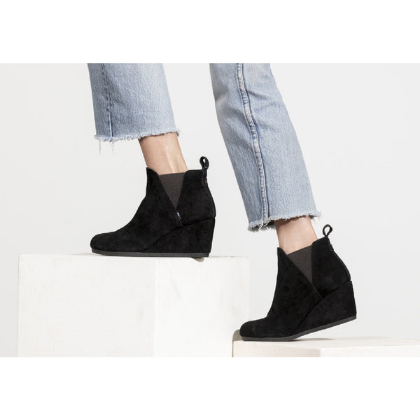 Black Suede Women's Kelsey Booties TOMS 