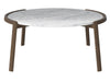 Bolia Mix Sohvapöytä pyöreä ruskea tammi valkoinen marmori, Sohvapöydät - Spazio