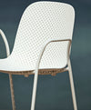 13Eighty käsinojallinen tuoli, valkoinen kalkki - ulkokalusteet Spazio