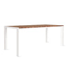 Deneb terassipöytä, 90x160 cm, tiikki, valkoinen tai musta runko