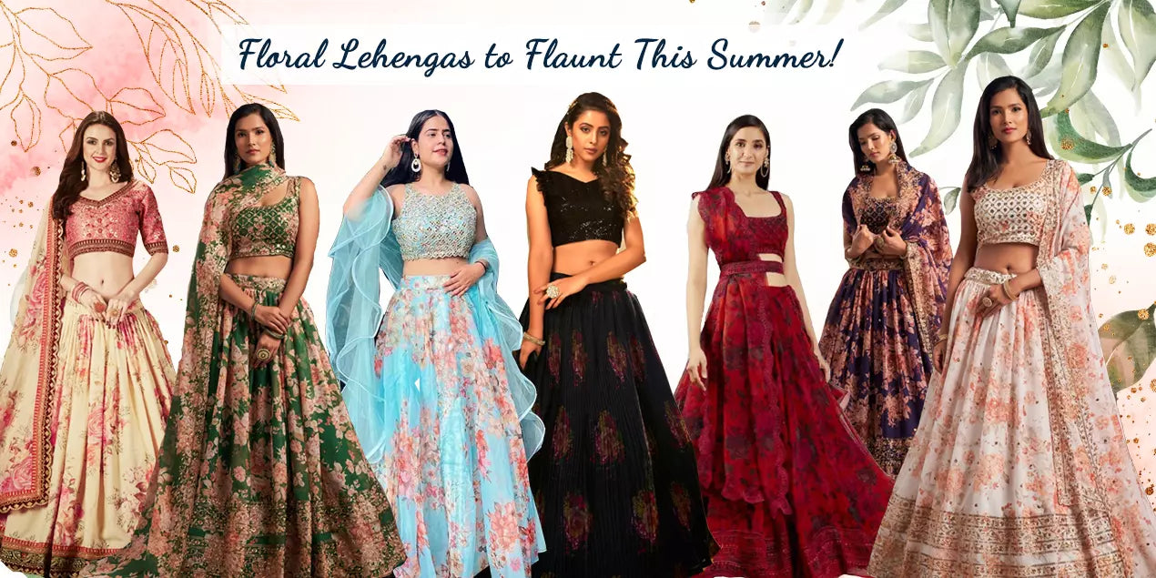 9 Fabulous Floral Lehenga Designs for Summer 2022 – Indian Rani