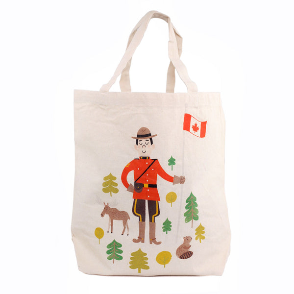 Canadian Mountie Canvas Tote Bag – Little Blue Canoe