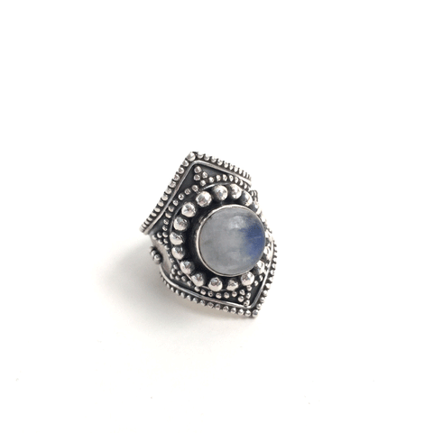 moonstone and silver ring