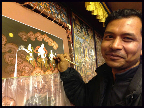 Artist Painting Handmade Fairtrade Floating Lotus Artwork Decorations