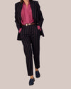 Blazer blu riga bordeaux