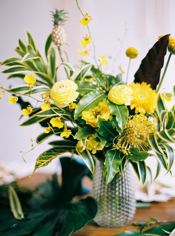 Gorgeous and Green pineapple party ideas and florals on 100 Layer Cake