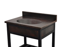 Custom Copper Vanity in Dark Cafe Viejo