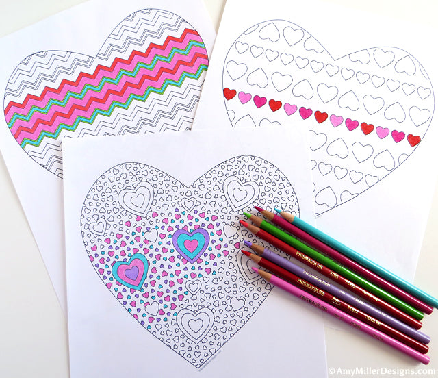 Free Valentine's Day Heart Coloring Pages