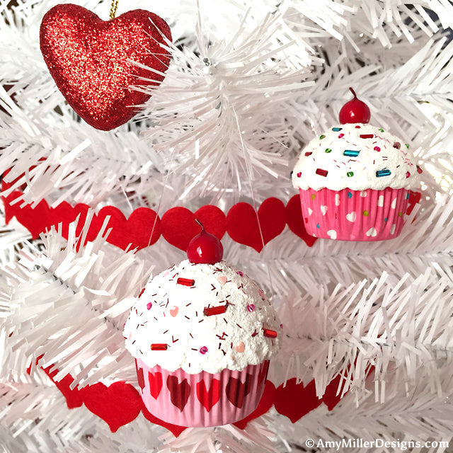 valentine cupcake tree decorations