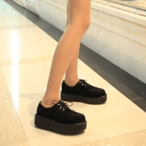 black platform creepers