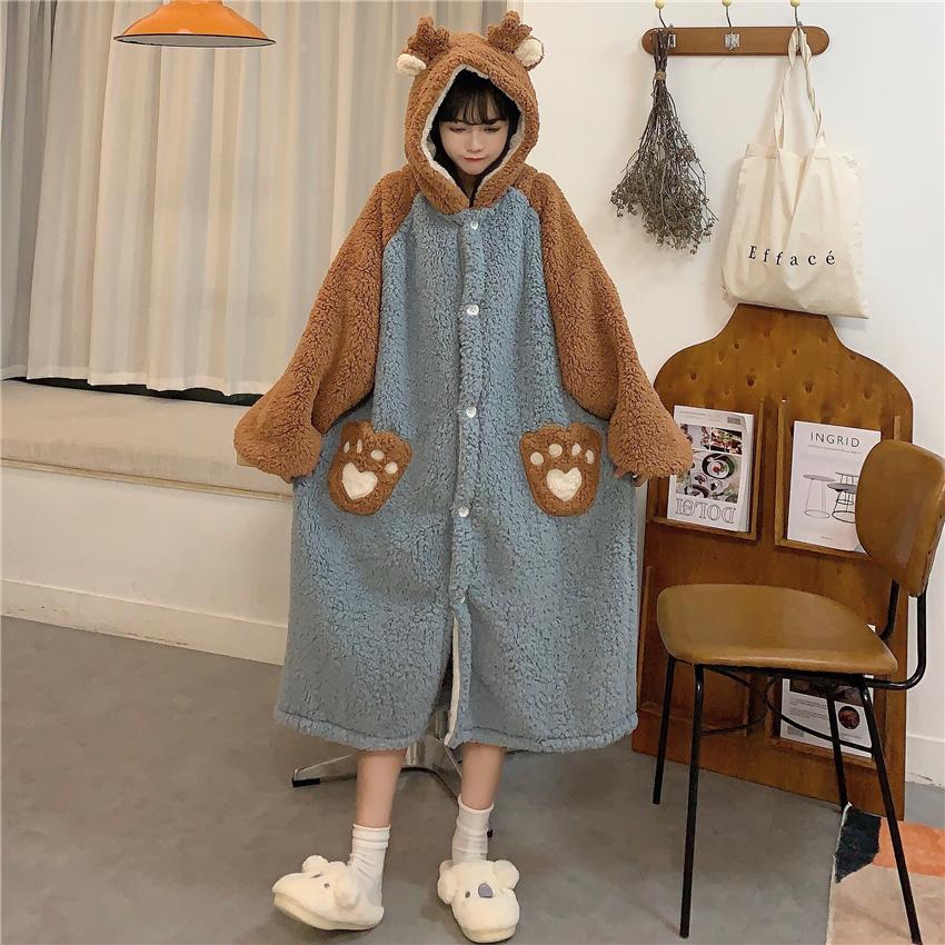 Japanese Kawaii Oversized Reindeer Brown Pajama SD00964 – SYNDROME