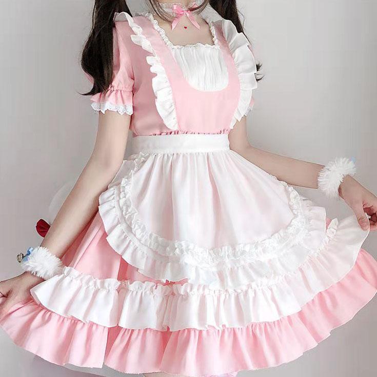 Japanese Kawaii Pink Classic Maid Dress Sd00090 Syndrome Cute 